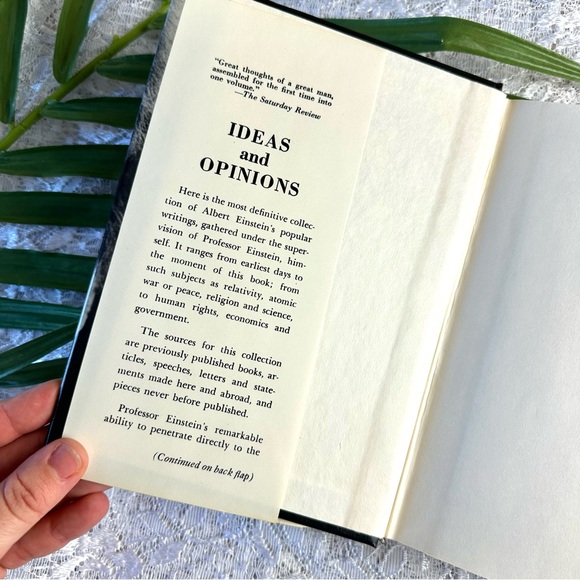 Vintage Hardcover Ideas & Opinions Albert Einstein Coffee Table Book - Picture 2 of 4